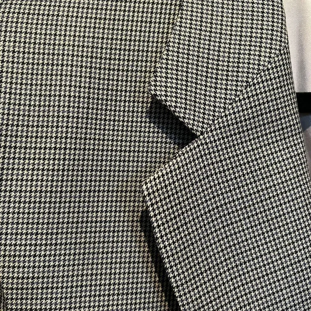 Brooks Brothers Mini Houndstooth Blazer Sport Coat Wool Cashmere Men's 43 Long - Picture 5 of 15